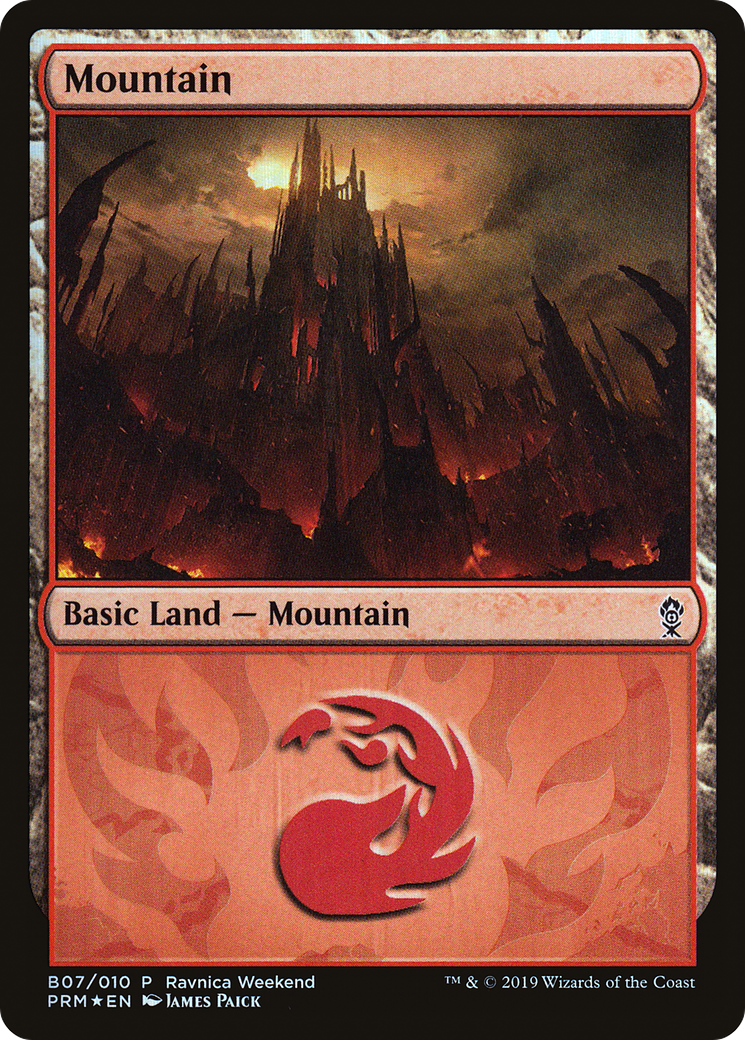 Mountain (B07) Foil - RNA Ravnica Weekend