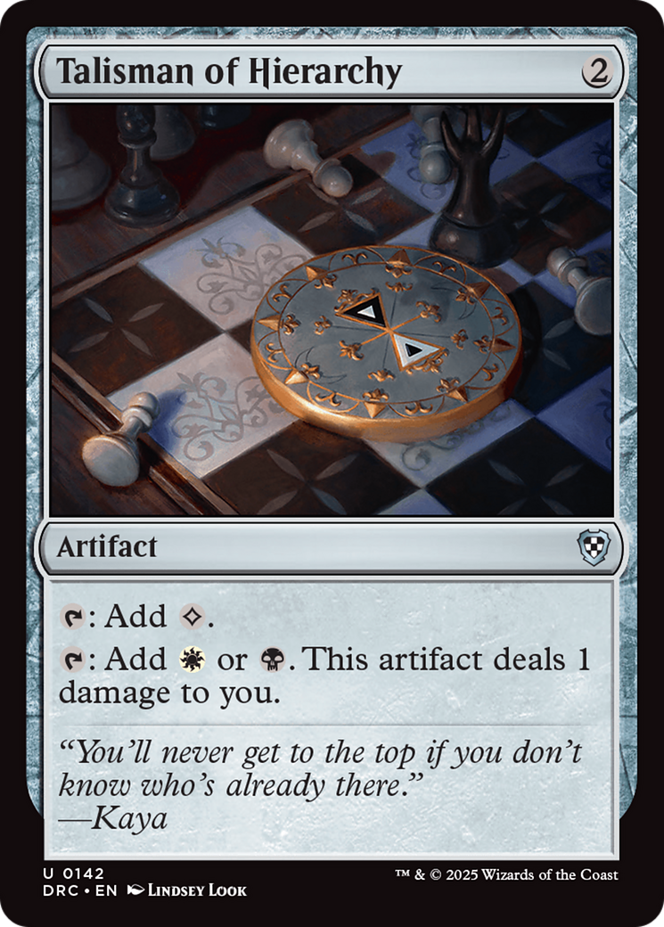 Talisman of Hierarchy (142) - Commander: Aetherdrift