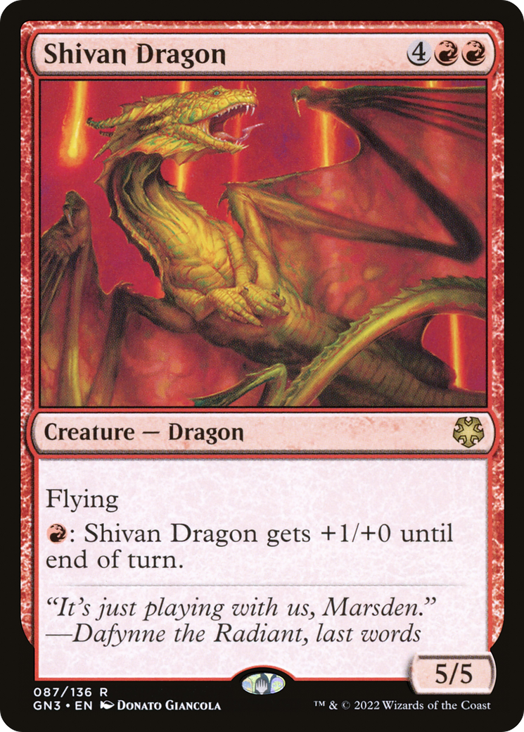 Shivan Dragon (087) - Game Night: Free-for-All