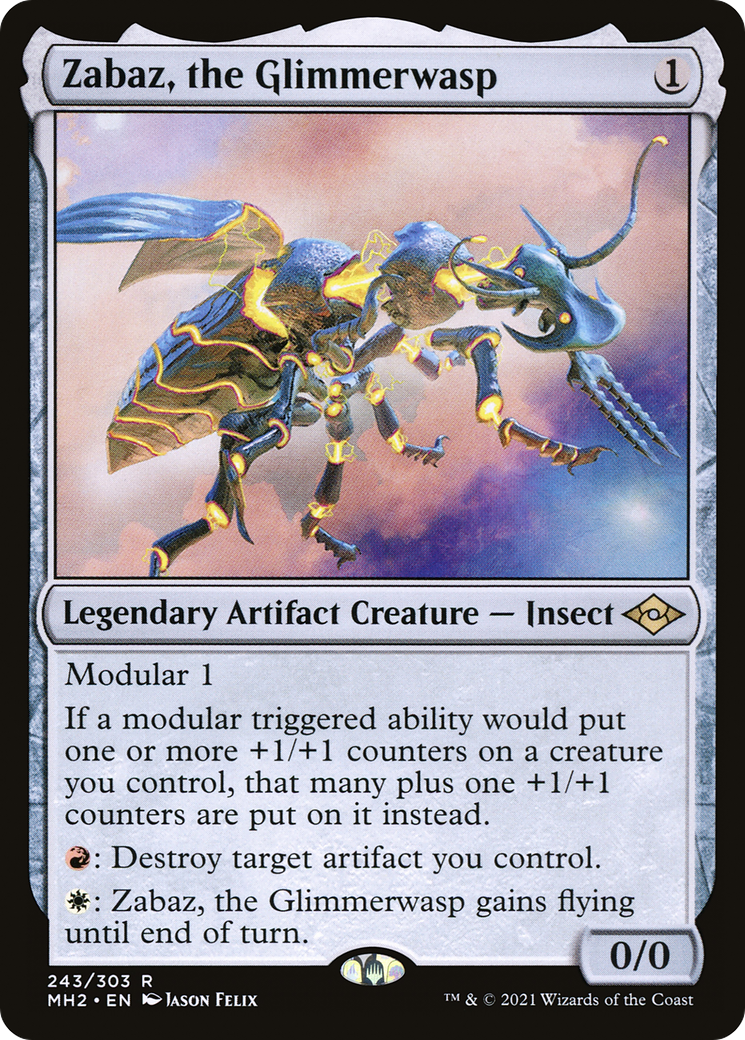 Zabaz, the Glimmerwasp (243) Foil - Modern Horizons 2