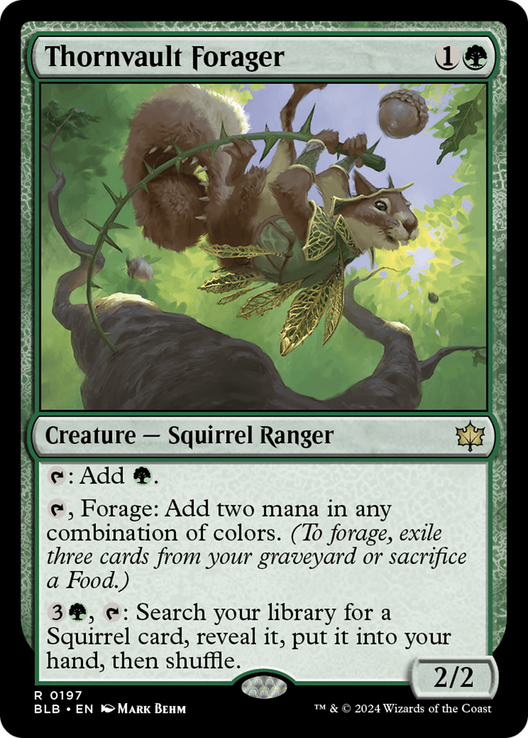 Thornvault Forager (197) - Bloomburrow