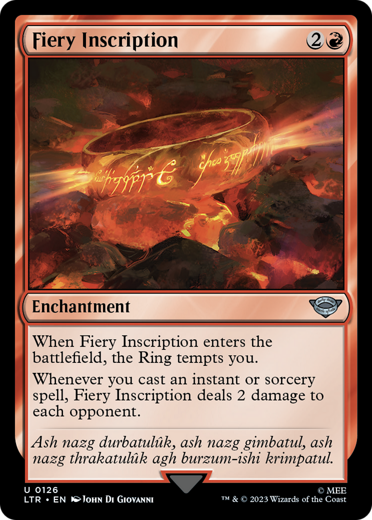 Fiery Inscription (126) - The Lord of the Rings: Tales of Middle-earth