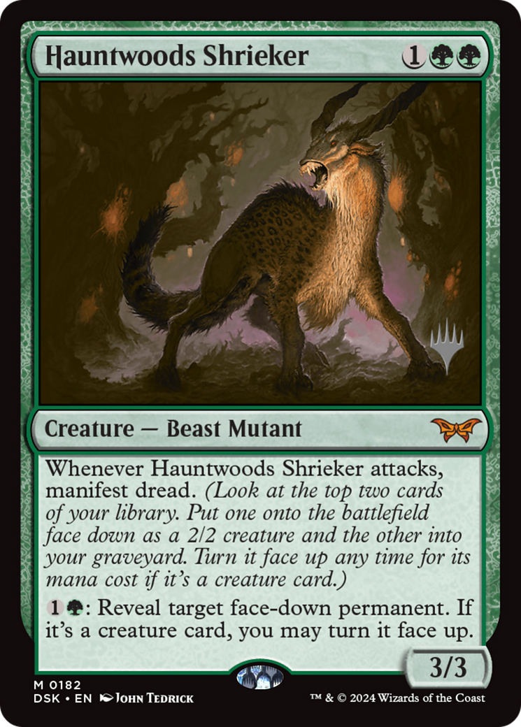 Hauntwoods Shrieker (182) Foil - Duskmourn: House of Horror Promos