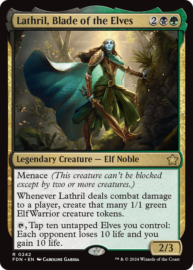 Lathril, Blade of the Elves (242) Foil - Foundations