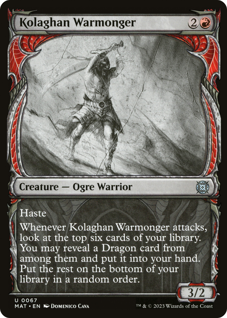 Kolaghan Warmonger (Showcase) (067) Foil - March of the Machine: The Aftermath