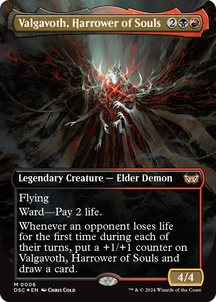 Valgavoth, Harrower of Souls (Borderless) (006) Foil - Duskmourn: House of Horror Commander