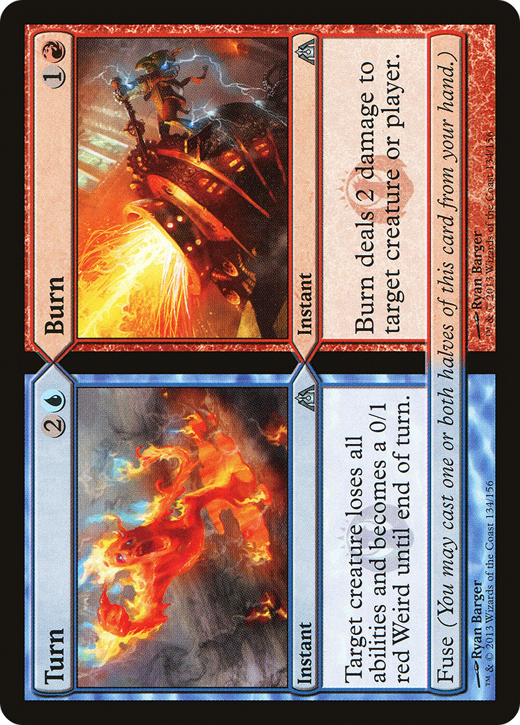 Turn // Burn (134) Foil - Dragon's Maze