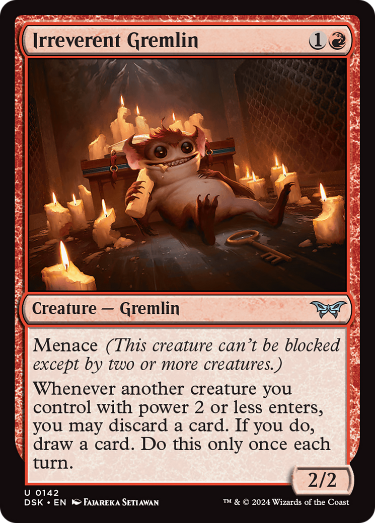 Irreverent Gremlin (142) Foil - Duskmourn: House of Horror