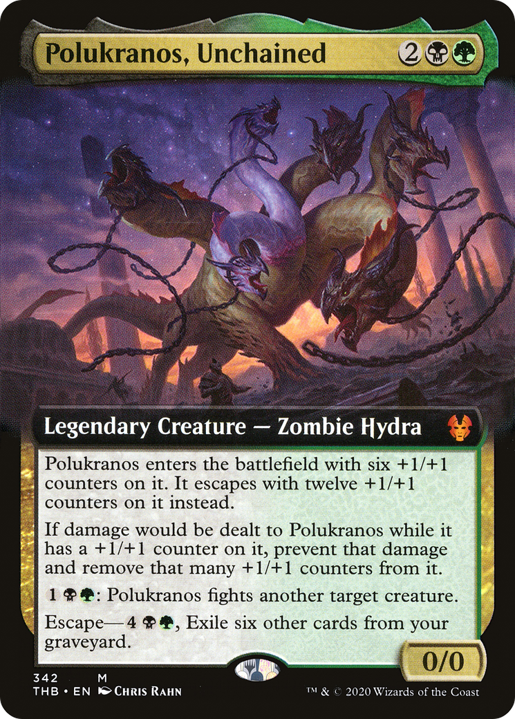 Polukranos, Unchained (Extended Art) (342) - Theros Beyond Death