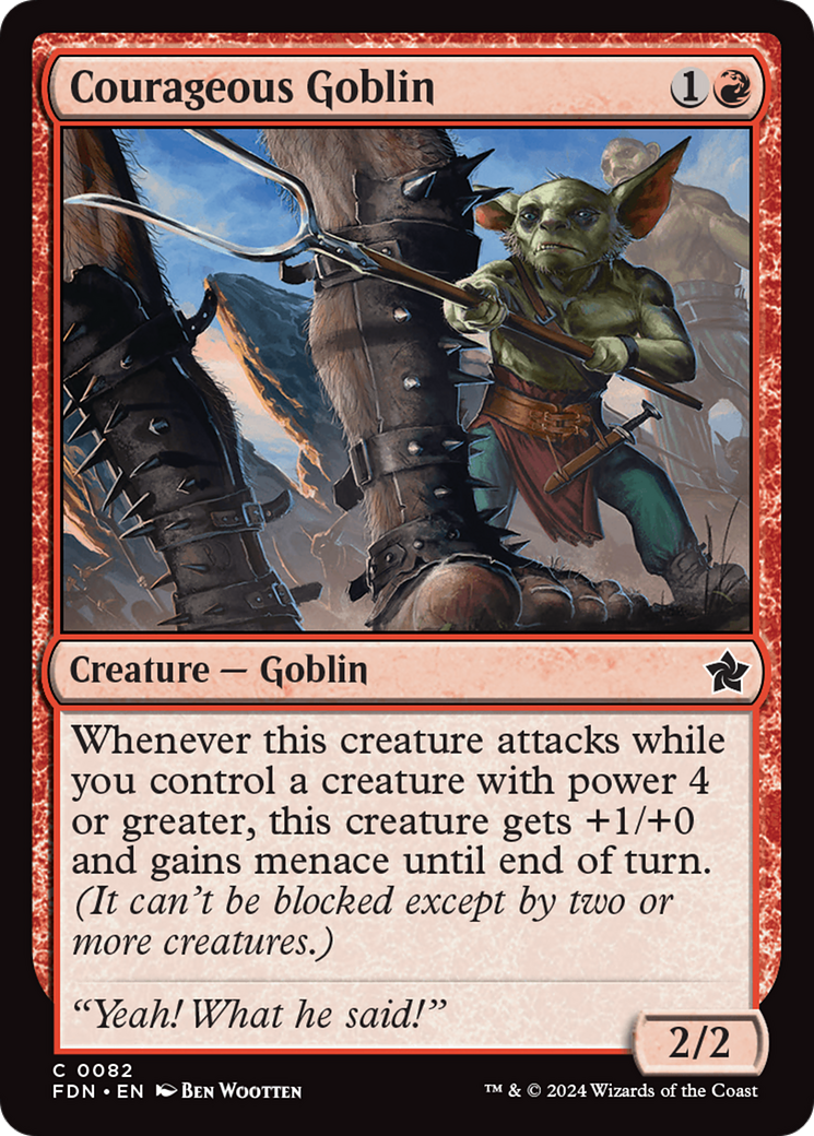 Courageous Goblin (082) Foil - Foundations