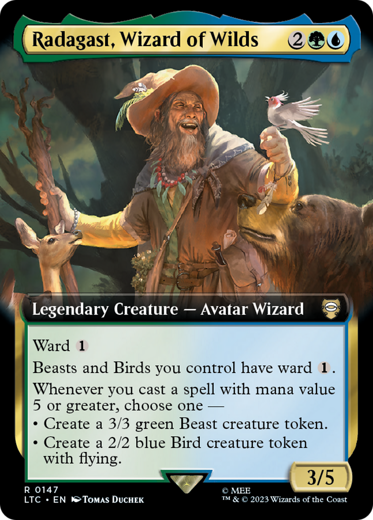 Radagast, Wizard of Wilds (Extended Art) (147) - Tales of Middle-earth Commander