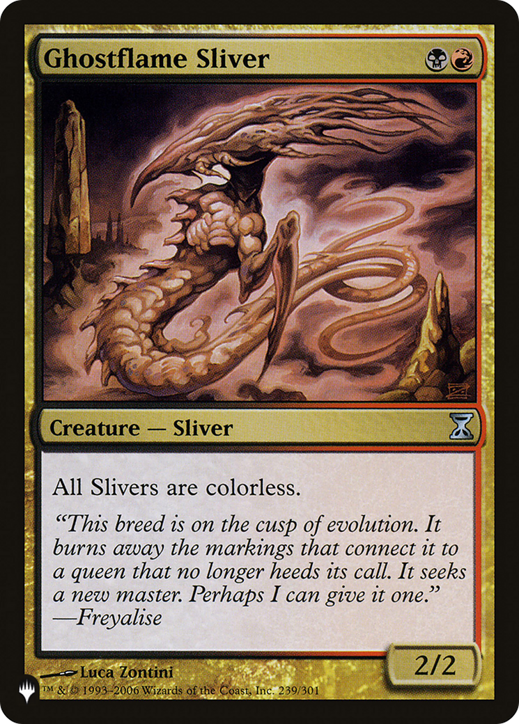 Ghostflame Sliver (TSP-239) - The List