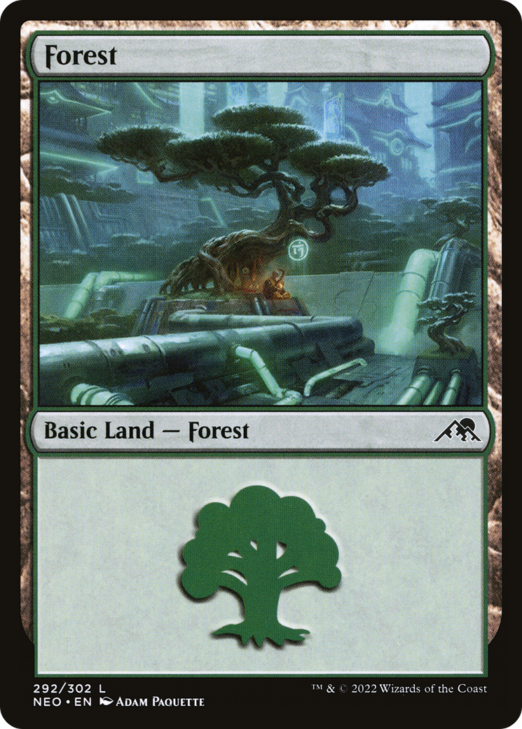 Forest (292) Foil - Kamigawa: Neon Dynasty