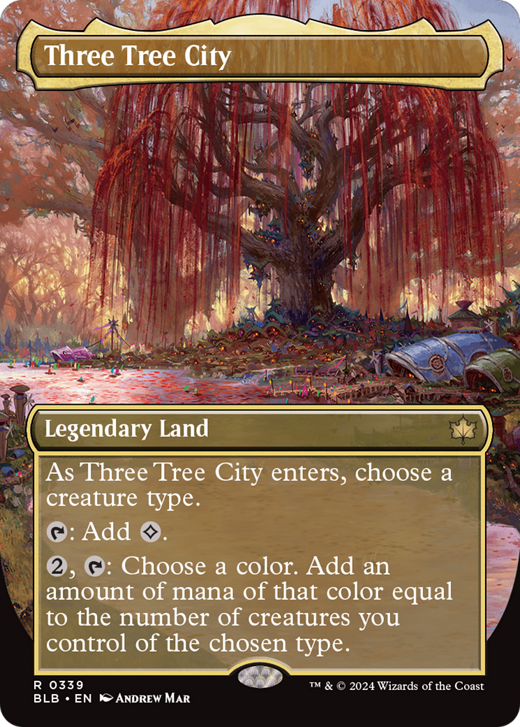 Three Tree City (Borderless) (339) Foil - Bloomburrow