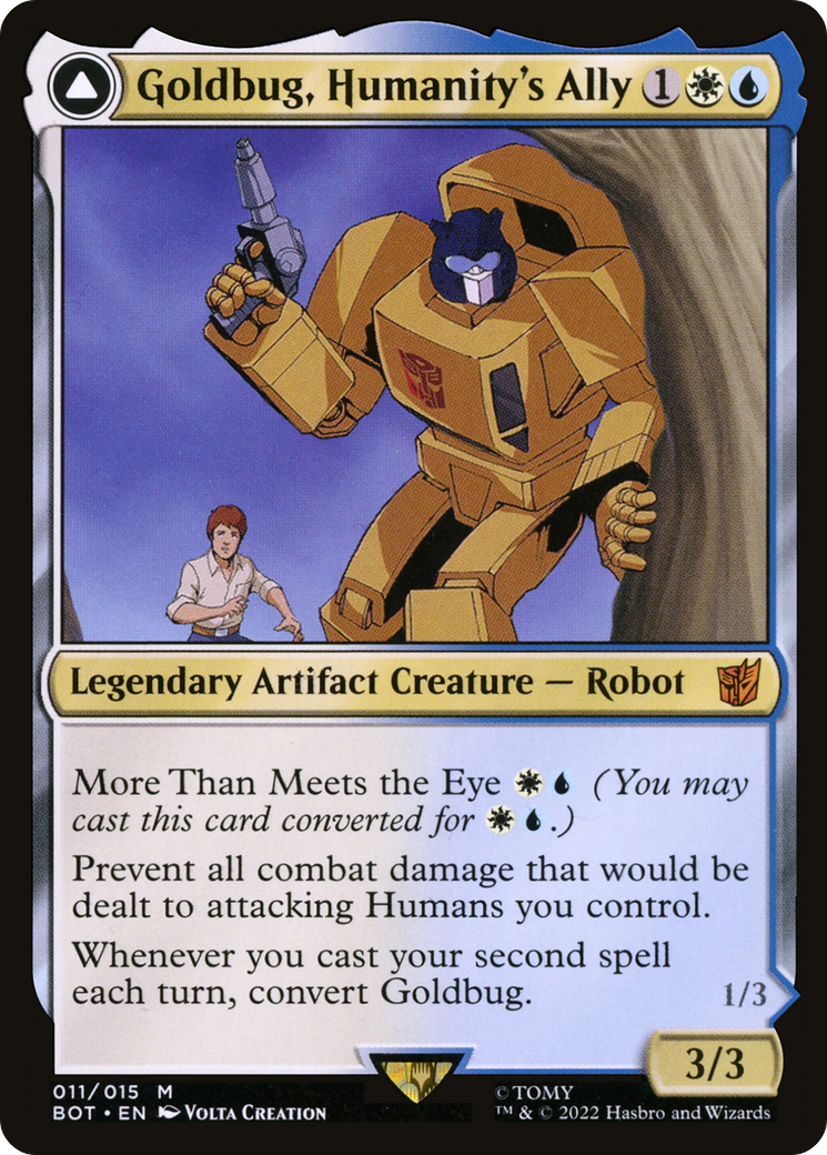 Goldbug, Humanity's Ally // Goldbug, Scrappy Scout (011) - Transformers