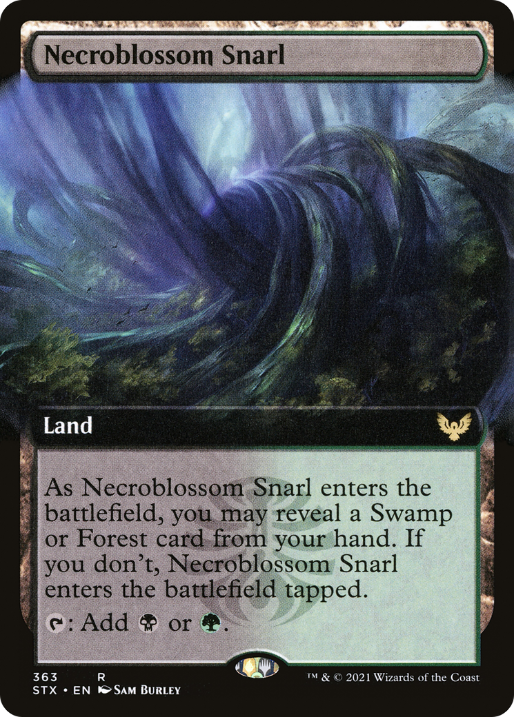 Necroblossom Snarl (Extended Art) (363) Foil - Strixhaven: School of Mages