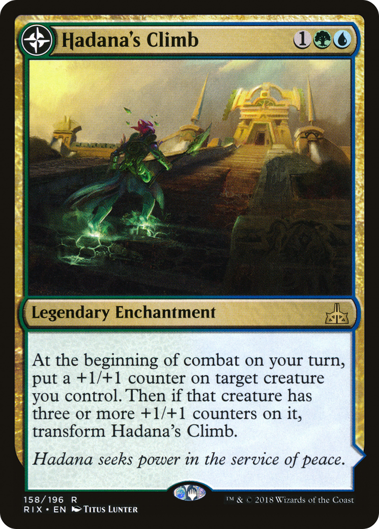 Hadana's Climb // Winged Temple of Orazca (158) Foil - Rivals of Ixalan