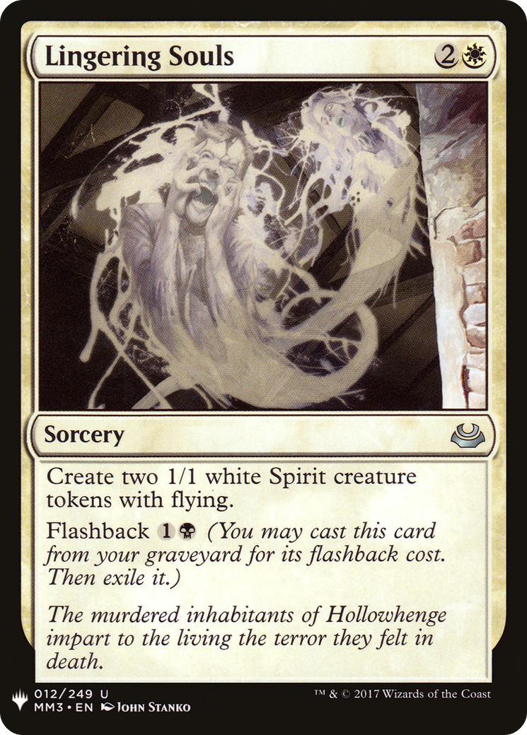 Lingering Souls (MM3-12) - The List