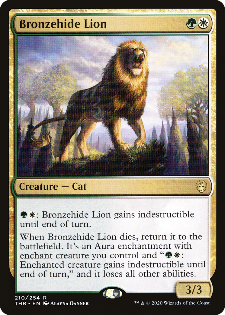 Bronzehide Lion (210) Foil - Theros Beyond Death