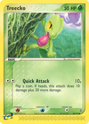 Treecko (80) Reverse Holofoil - Dragon
