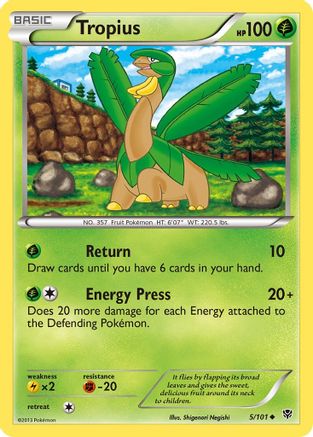 Tropius (5) Reverse Holofoil - Plasma Blast