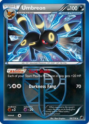 Umbreon (Team Plasma) (64) Reverse Holofoil - Plasma Freeze