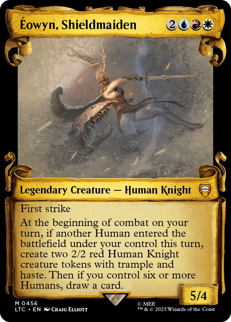 Eowyn, Shieldmaiden (Showcase Scrolls) (Showcase) (456) Foil - Tales of Middle-earth Commander