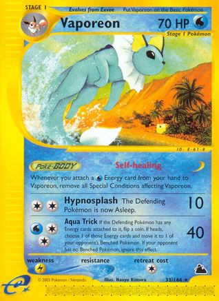 Vaporeon (33) Reverse Holofoil - Skyridge