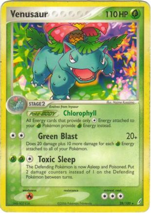 Venusaur (28) Reverse Holofoil - Crystal Guardians