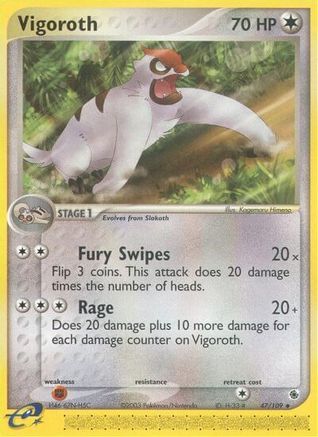 Vigoroth (47) Reverse Holofoil - Ruby and Sapphire