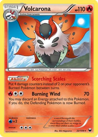 Volcarona (22) Reverse Holofoil - Dark Explorers