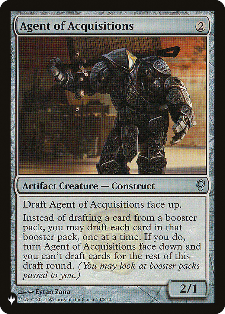 Agent of Acquisitions (CNS-54) - The List