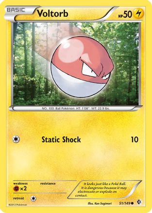 Voltorb (51) Reverse Holofoil - Boundaries Crossed