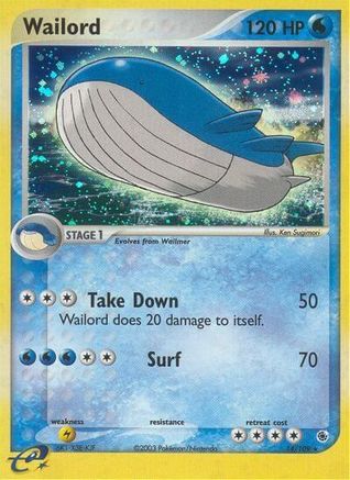 Wailord (14) Reverse Holofoil - Ruby and Sapphire