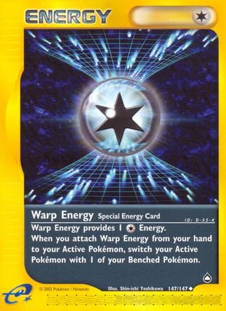 Warp Energy (147) Reverse Holofoil - Aquapolis