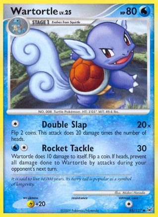 Wartortle (65) Reverse Holofoil - Platinum