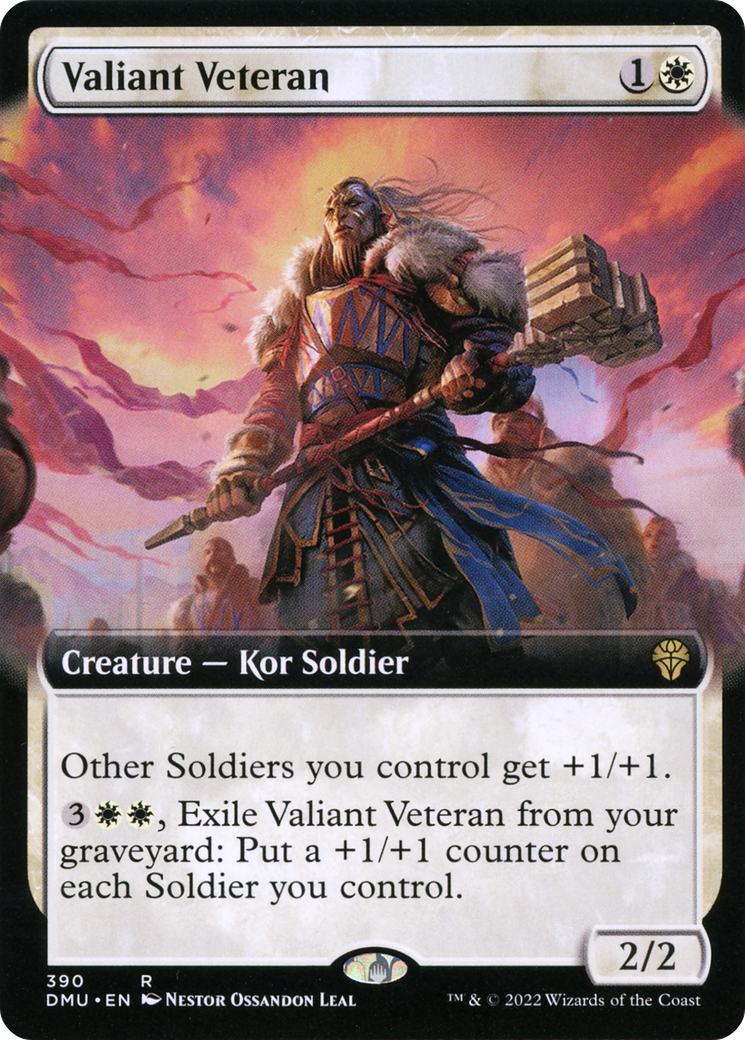 Valiant Veteran (Extended Art) (390) - Dominaria United