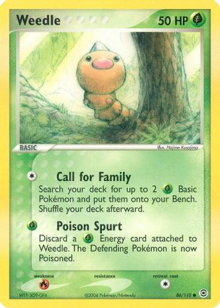 Weedle (86) Reverse Holofoil - FireRed & LeafGreen