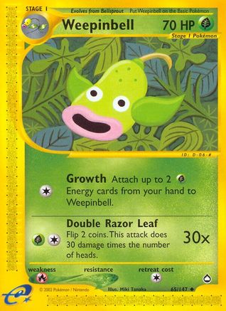Weepinbell (65) Reverse Holofoil - Aquapolis