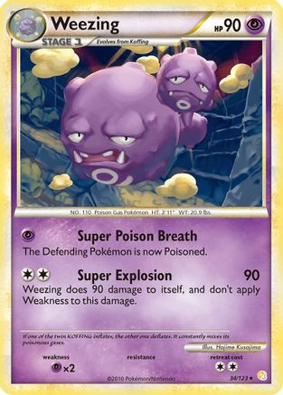 Weezing (34) Reverse Holofoil - HeartGold SoulSilver