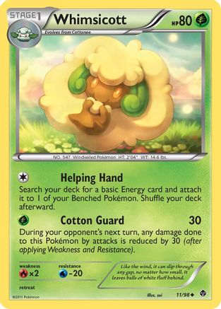 Whimsicott (11) Reverse Holofoil - Emerging Powers