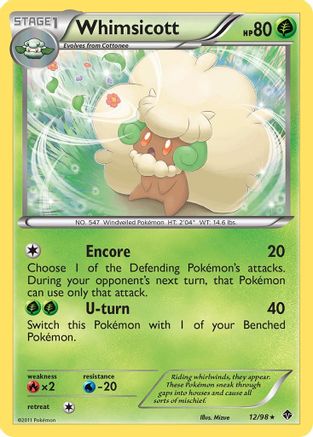 Whimsicott (12) Reverse Holofoil - Emerging Powers