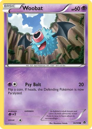 Woobat (36) Reverse Holofoil - Emerging Powers