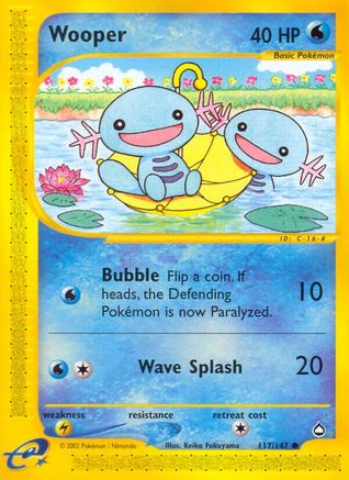 Wooper (117) Reverse Holofoil - Aquapolis