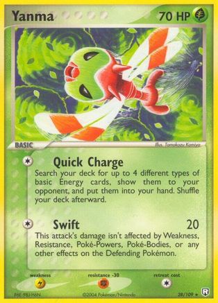 Yanma (28) Reverse Holofoil - Team Rocket Returns