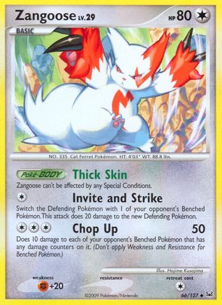 Zangoose (66) Reverse Holofoil - Platinum