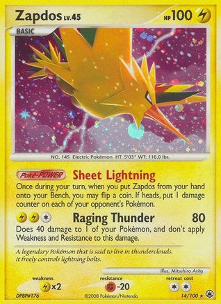 Zapdos (14) Reverse Holofoil - Majestic Dawn