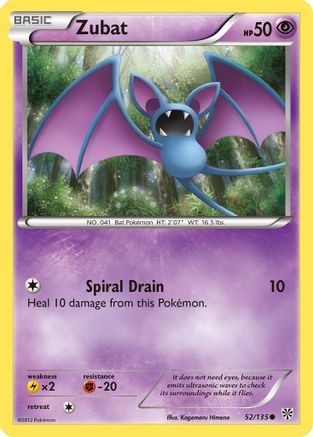 Zubat (52) Reverse Holofoil - Plasma Storm