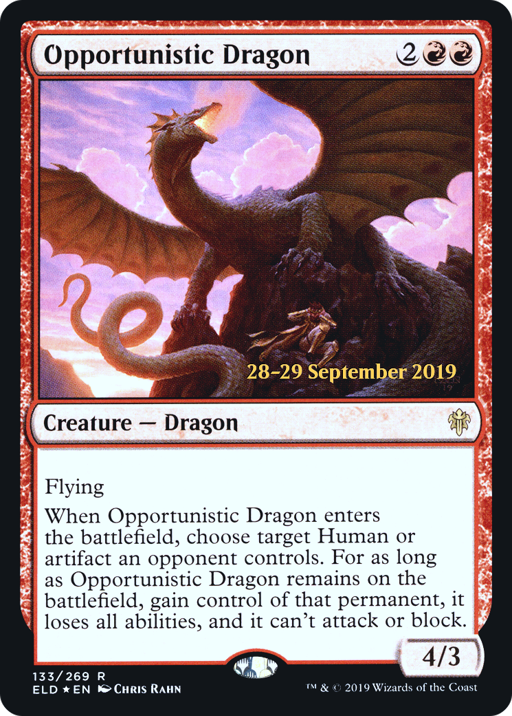 Opportunistic Dragon (133) Foil - Throne of Eldraine Promos