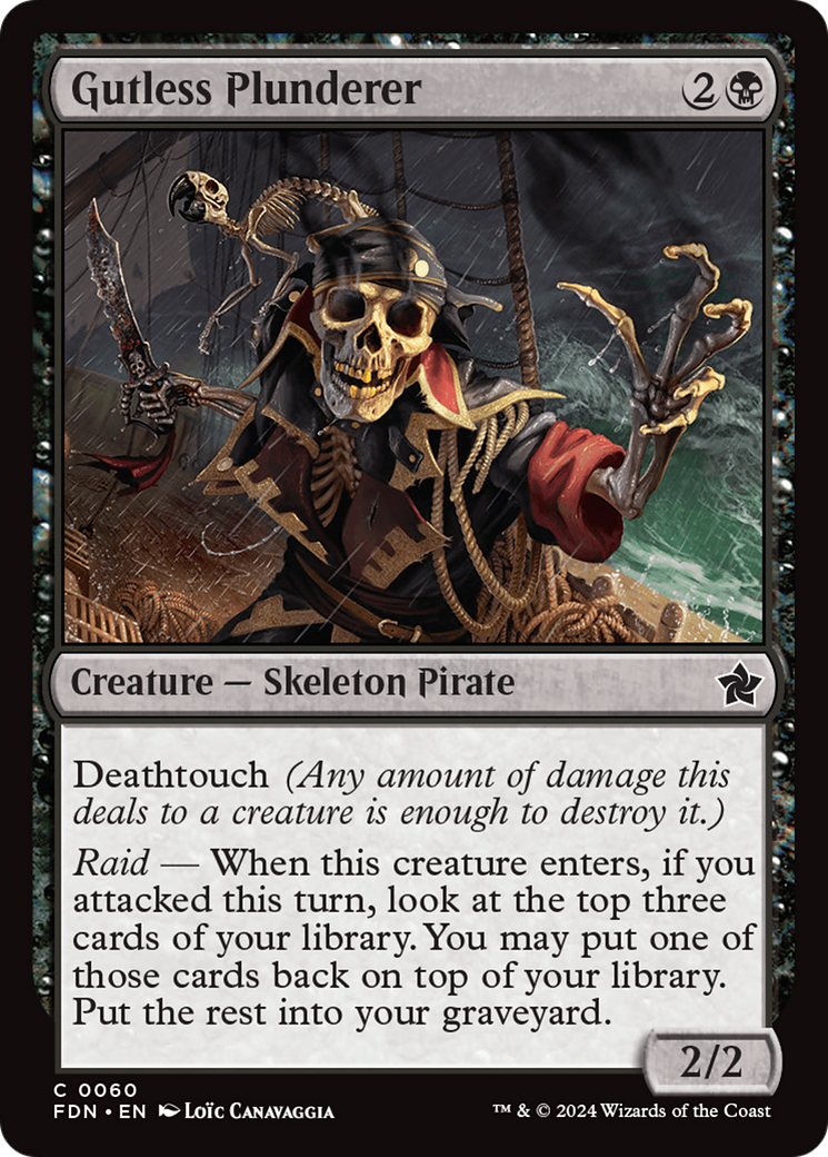 Gutless Plunderer (060) Foil - Foundations
